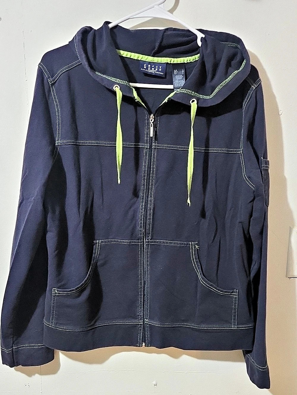 Vintage Crazy Horse Liz Claiborne
Y2K Contrast Stitch Full-Zip Hoodie